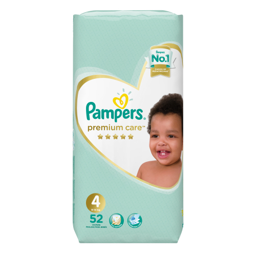 Pampers Premium Care Pack Size 4 (9-14kg) 52 Diapers