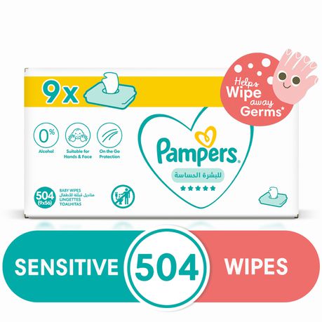 Pampers Sensitive Baby Wipes box