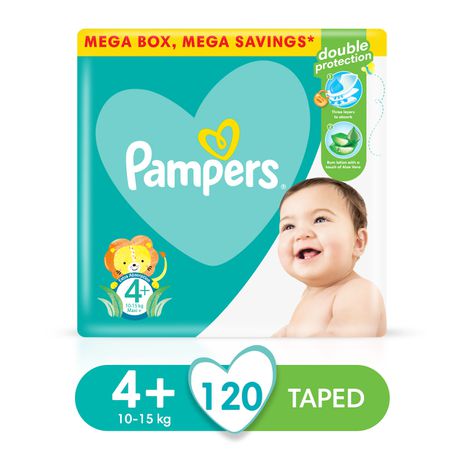 Pampers Active Dry Mega Box Size 4+ (10-15kg) 120 Diapers