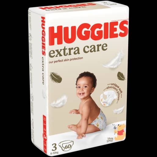 Huggies Extra Care Size 3 (6-10kg) 60 Diapers
