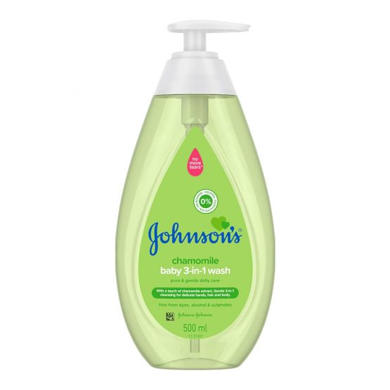 Johnson’s 3-in-1 Chamomile baby wash (500ml)